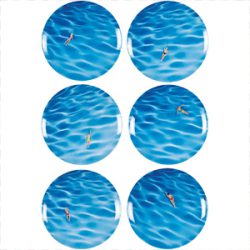 Assiettes « Aqua splash Bleu »
