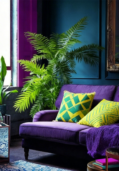 Vert jaune et violet raisin