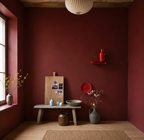 Rouge tomate et bordeaux burgundy